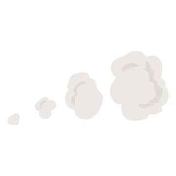 Cartoon explosion, steam clouds, puff, mist, fog, watery vapour. Special effect. Illustrazione stock