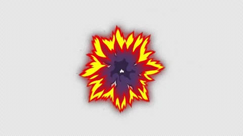 Cartoon Explosion VFX Pack with 8 Stylized Fire, Energy, Smoke and Impact Stock Footage 346963826