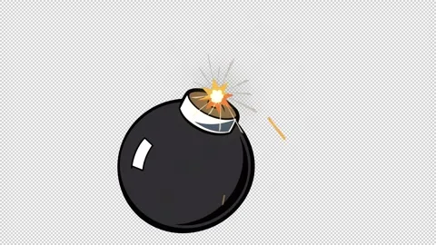 Cartoon Explosive Bomb Stock Footage 321868605