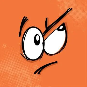 Cartoon expression on colored background, eps10 vector illustration Stock Illustration