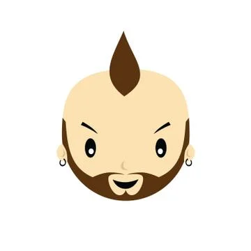 Cartoon expression face male guy man vector art Illustrazione stock