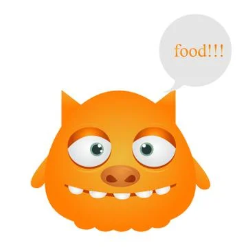 Cartoon expression monster Stock Illustration
