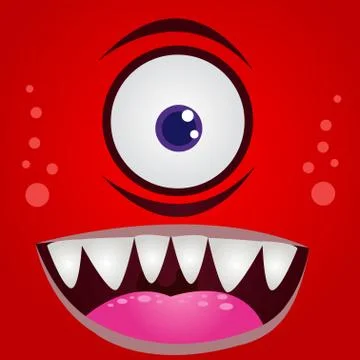 Cartoon expression monster Stock Illustration