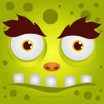 Cartoon expression monster Stock Illustration