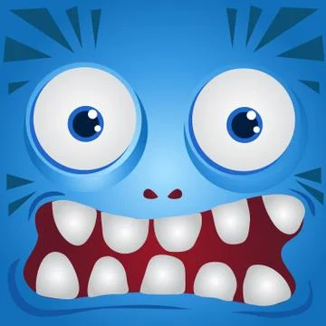 Cartoon expression monster Stock Illustration