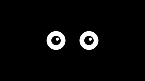 Cartoon Eye Blinking Animation on a Transparent Background. Stock Footage 312874128