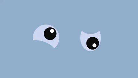 Cartoon eye blue Stock Footage 285936179