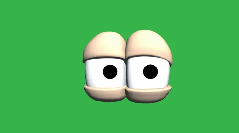 Cartoon Eyes Animation (Version #1): Looping + Matte Видео 60419382