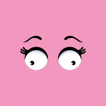 Cartoon eyes. Funny eye expression. Comic facial character caricature. Eye .. Stock Illustration