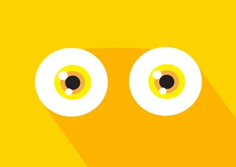 Cartoon eyes icon vector Stock Illustration