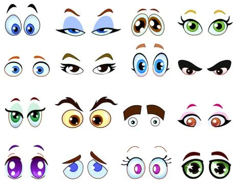 Cartoon eyes Stock Illustration