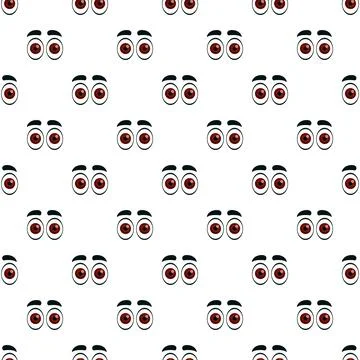 Cartoon eyes pattern creating surveillance and watching concept 库存插图
