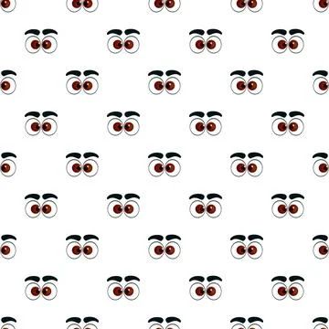 Cartoon eyes seamless pattern for fun designs イラスト素材