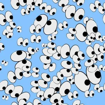 Cartoon eyes seamless pattern イラスト素材
