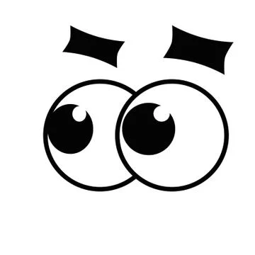Cartoon eyes.see on the left Stock Illustration