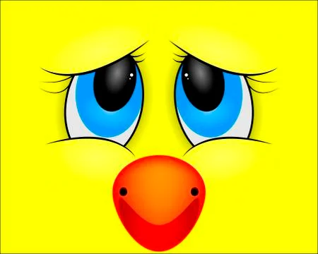 Cartoon face of a duck Stock Illustration