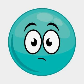Cartoon face icon. Expression design. Vector graphic Illustrazione stock