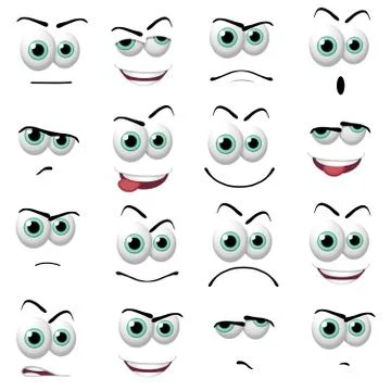 Cartoon faces Stock Illustration