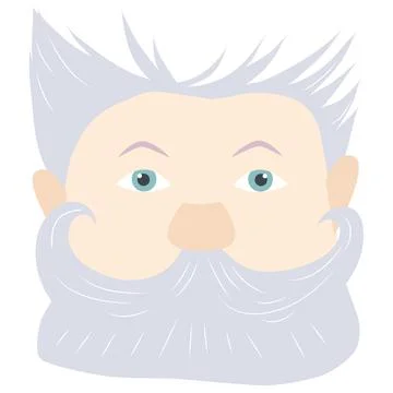 Cartoon faces of a man with a beard Stock-Illustration