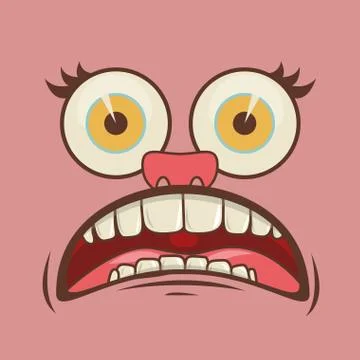 Cartoon faces over pink background vector illustration Stockillustratie
