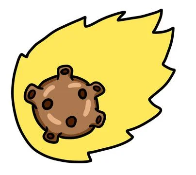 Cartoon Falling Meteor Stock Illustration
