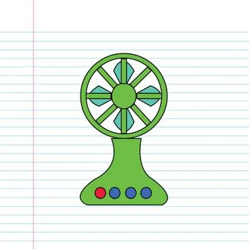 Cartoon fan Stock Illustration