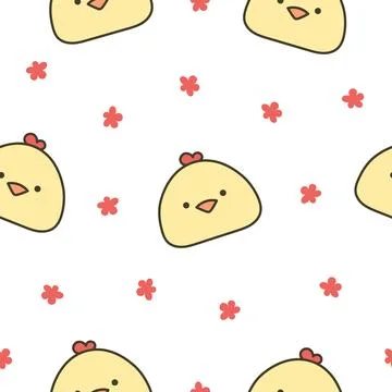 Cartoon farm elements. Seamless pattern. Stock Illustration