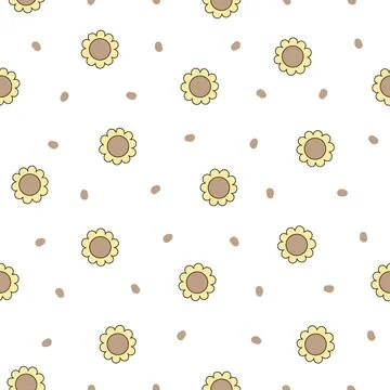 Cartoon farm elements. Seamless pattern. イラスト素材