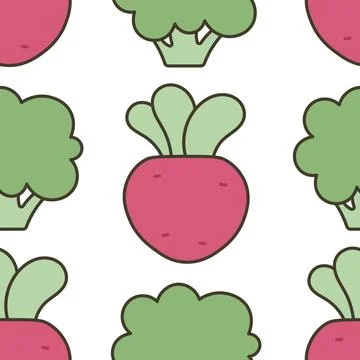 Cartoon farm elements. Seamless pattern. Stock Illustration