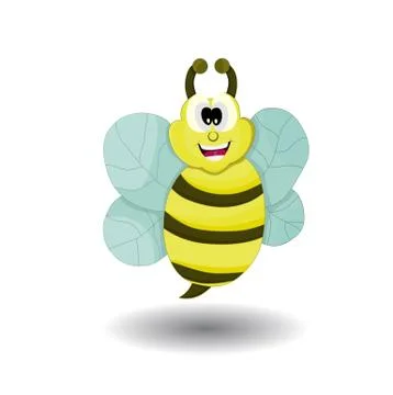 Cartoon fat bee Stock Illustration
