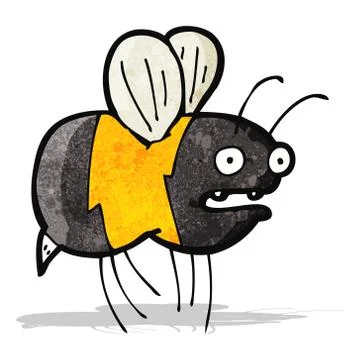 Cartoon fat bumble bee Stock Illustration