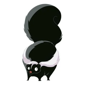 Cartoon fat Skunk Stock Illustration