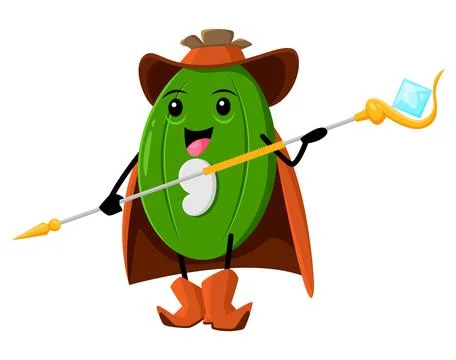 Cartoon feijoa tropical fruit wizard character Stock Illustration