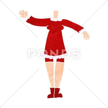Cartoon female body (add photos or mix and match cartoons) Stock Illustration