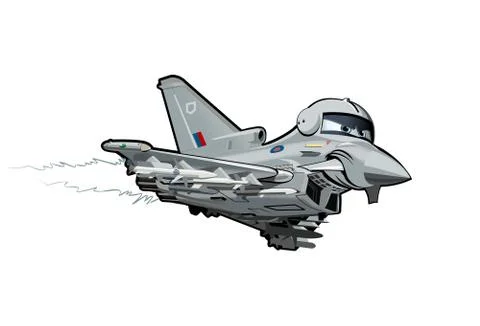 Cartoon Fighter Plane Stock Illustration