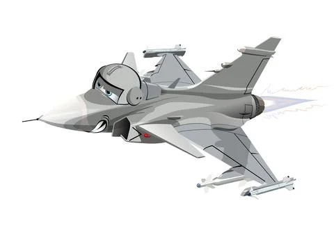 Cartoon Fighter Plane Stock Illustration
