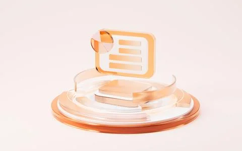 Cartoon financial data chart, bar graph, line chart and pie, 3d rendering. Illustrazione stock