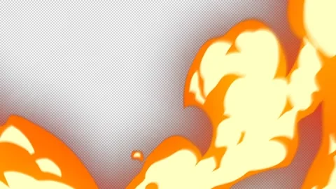 Cartoon fire with alpha channel, fire background Stockbeeldmateriaal 299994723