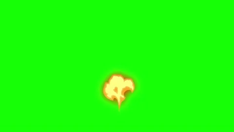 Cartoon fire animation on green screen. ... | Stock Video | Pond5