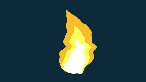 Cartoon fire animation with VFX flames on green background 스톡 동영상 344567722