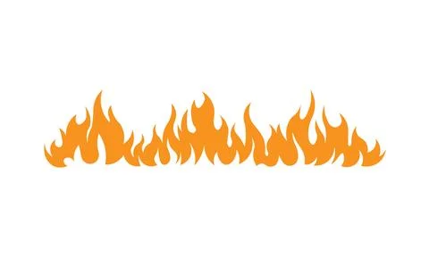 Cartoon fire borders. Flame frame, blazing dividers, hot flaming banners Stock Illustration