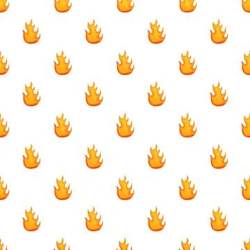 Cartoon fire flame seamless pattern background Stockillustratie