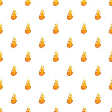 Cartoon fire flame seamless pattern repeating background Stock Illustration