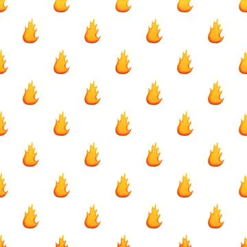 Cartoon fire flame seamless pattern background Stock Illustration