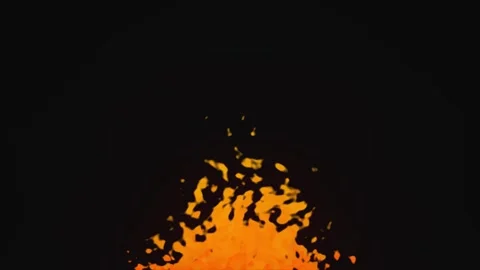 Cartoon Fire flames motion graphics element 2D animation background. Stock Footage 280781595