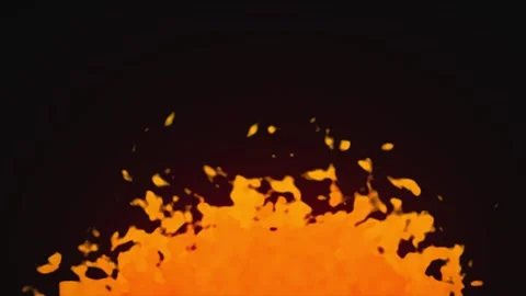 Cartoon Fire flames motion graphics element 2D animation background. Stock Footage 280782052