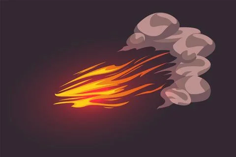 Cartoon fire game effect. Hot flame comic graphic illustration for ui design Stock Illustration