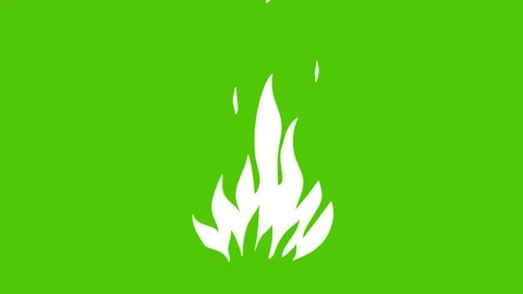 Cartoon fire green screen. Video drawing... | Stock Video | Pond5