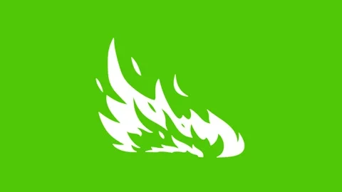 Cartoon fire green screen. Video drawing... | Stock Video | Pond5