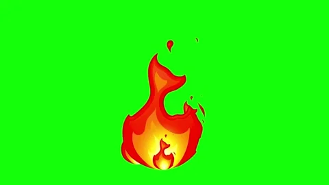Cartoon Fire Loop Animation Stock Footage 323969346
